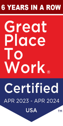 Awarded Great Place To Work for the 6th Consecutive Year
