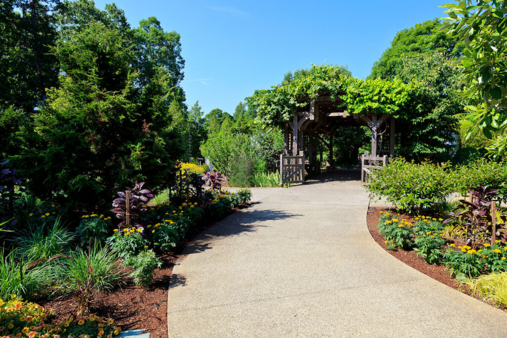 North Carolina Arboretum Garden Entrance in Asheville