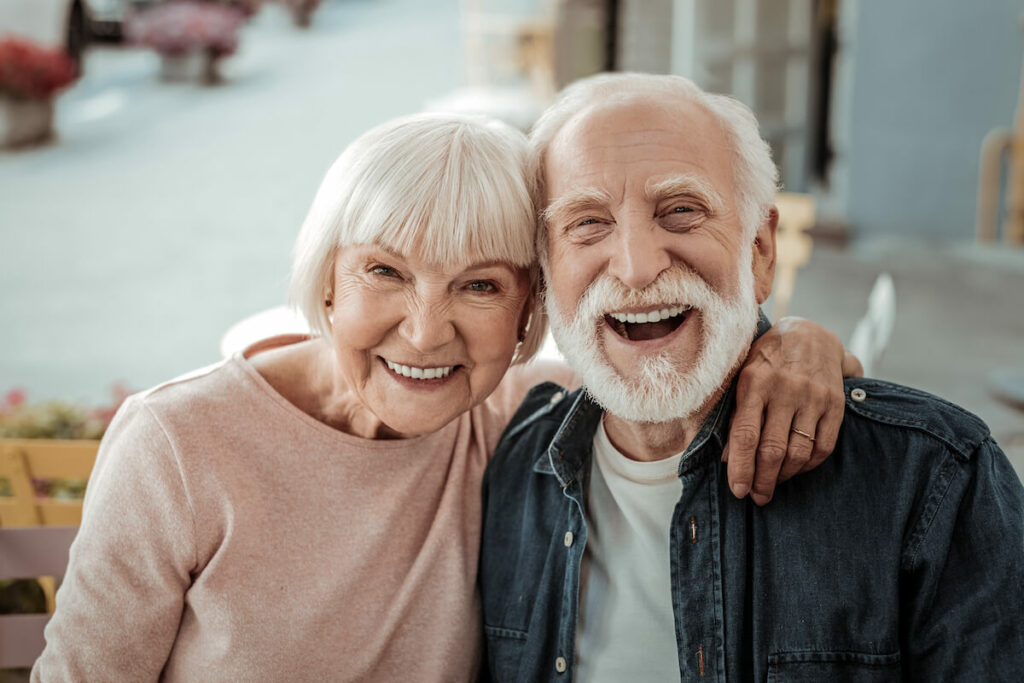 Couple of smiling older adults